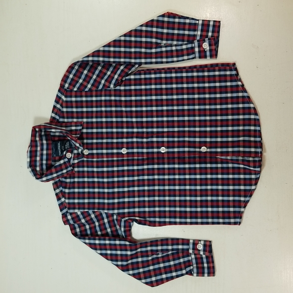 Nautica Other - Nautica Kids Plaid Red Blue Button Down Shirt size 4T